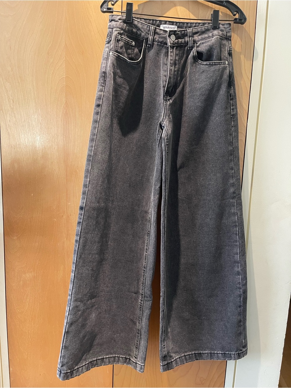 Black Wide leg baggy jeans Size 6